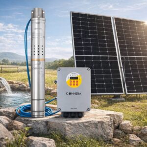 Kit Bomba Solar Sumergible de 2″ de 210W con Controlador y Panel Solar 630W Connera